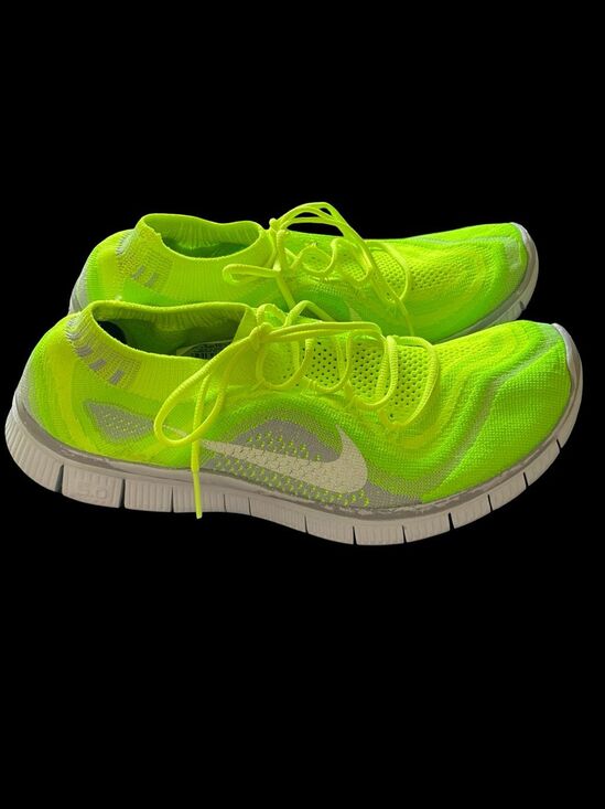Nike Free Men\'s Volt Neon Green Flyknit Running Sneaker Shoes Size 10 main image 5